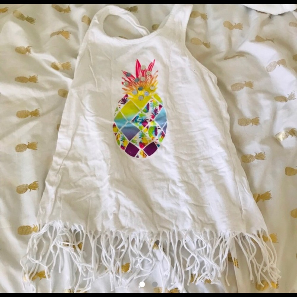 White and colorful pineapple